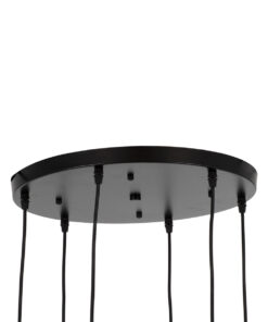 GLOBOSTAR® OLVERO 00774 Μοντέρνο Κρεμαστό Φωτιστικό Οροφής με Ντουί 6 x E27 AC 220-240V IP20 - Μαύρο & Χρυσό - Μ55 x Π55 x Y130cm 18 00774 8