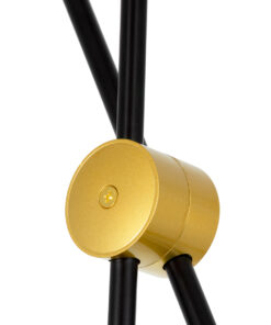 GloboStar® JOLIET 00778 Μοντέρνο Φωτιστικό Οροφής Πλέγμα Δίφωτο 2 x G9 IP20 Μαύρο & Χρυσό Μέταλλο - Μ93 x Π20 x Υ100cm 18 00778 7