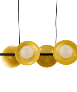 GLOBOSTAR® JOLIET 00782 Μοντέρνο Κρεμαστό Φωτιστικό Οροφής με Ντουί 4 x G9 AC 220-240V IP20 - Μαύρο & Χρυσό - Μ65 x Π28 x Υ20cm 13 00782 4