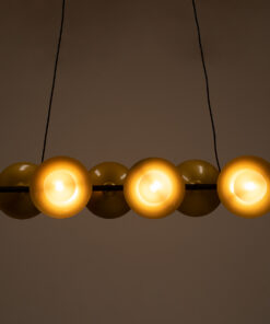 Alternative view of GLOBOSTAR® JOLIET 00783 Μοντέρνο Κρεμαστό Φωτιστικό Οροφής με Ντουί 6 x G9 AC 220-240V IP20 - Μαύρο & Χρυσό - Μ95 x Π28 x Υ20cm