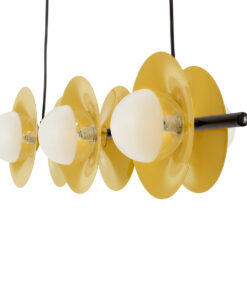 GLOBOSTAR® JOLIET 00783 Μοντέρνο Κρεμαστό Φωτιστικό Οροφής με Ντουί 6 x G9 AC 220-240V IP20 - Μαύρο & Χρυσό - Μ95 x Π28 x Υ20cm 15 00783 6