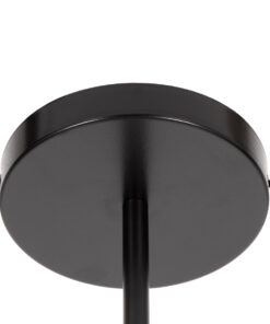 GloboStar® ZANE 00784 Μοντέρνο Φωτιστικό Οροφής Πλέγμα Πολύφωτο 6 x E27 IP20 Μαύρο Μέταλλο - Μ70 x Π70 x Υ100cm 18 00784 9