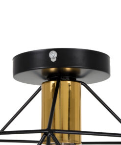 GLOBOSTAR® TRON 00792 Μοντέρνο Φωτιστικό Οροφής με Ντουί 21 x E27 AC 220-240V IP20 - Μαύρο & Χρυσό - Μ18 x Π18 x Υ19.5cm 14 00792 5
