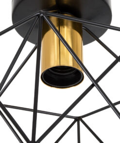 GLOBOSTAR® TRON 00792 Μοντέρνο Φωτιστικό Οροφής με Ντουί 21 x E27 AC 220-240V IP20 - Μαύρο & Χρυσό - Μ18 x Π18 x Υ19.5cm 15 00792 6