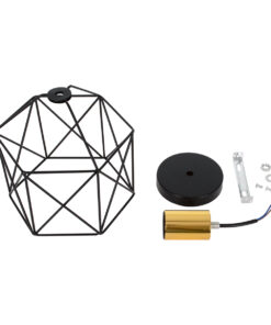 GLOBOSTAR® TRON 00792 Μοντέρνο Φωτιστικό Οροφής με Ντουί 21 x E27 AC 220-240V IP20 - Μαύρο & Χρυσό - Μ18 x Π18 x Υ19.5cm 17 00792 8