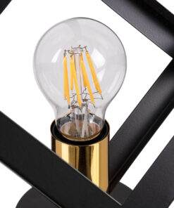 GLOBOSTAR® CUBE 00799 Μοντέρνο Φωτιστικό Οροφής με Ντουί 1 x E27 AC 220-240V IP20 - Μαύρο & Χρυσό - Μ25 x Π25 x Υ25cm 18 00799 8