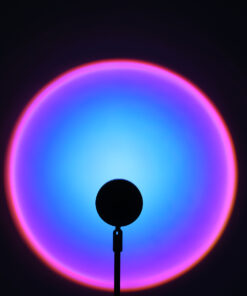 GloboStar® 00812 Επιτραπέζιο Φωτιστικό Πορτατίφ LED 12W -lm 180° DC 5V IP20 Μπλε - Μωβ - Ροζ RAINBOW EFFECT Μαύρο Μέταλλο με Διάφανο Πλαστικό - Μ10 x Π10 x Υ26.5cm - 2 Xρόνια Εγγύηση 17 00812 7