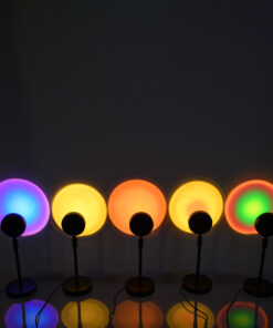 GloboStar® 00812 Επιτραπέζιο Φωτιστικό Πορτατίφ LED 12W -lm 180° DC 5V IP20 Μπλε - Μωβ - Ροζ RAINBOW EFFECT Μαύρο Μέταλλο με Διάφανο Πλαστικό - Μ10 x Π10 x Υ26.5cm - 2 Xρόνια Εγγύηση 18 00812 8