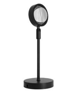 Alternative view of GloboStar® 00814 Επιτραπέζιο Φωτιστικό Πορτατίφ LED 12W -lm 180° DC 5V IP20 Κίτρινο - Πορτοκαλί SUN EFFECT Μαύρο Μέταλλο με Διάφανο Πλαστικό - Μ10 x Π10 x Υ26.5cm - 2 Xρόνια Εγγύηση