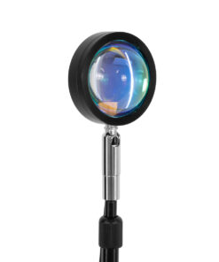 Alternative view of GloboStar® 00821 Μοντέρνο Minimal Επιδαπέδιο Φωτιστικό Μεταλλικό Μονόφωτο LED 12W DC 5V με Projector LENS Ειδικού Εφέ & Καλώδιο Τροφοδοσίας USB Rotation Head 180° RAINBOW GREEN