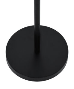 GloboStar® CEDAR 00827 Μοντέρνο Επιδαπέδιο Φωτιστικό Μονόφωτο 1 x E27 IP20 Μαύρο Μέταλλο, Μαύρο Ύφασμα με Μπεζ Ξύλο - Μ40 x Π40 x Υ148cm 15 00827 6