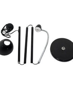 GLOBOSTAR® VERSA 00830 Μοντέρνο Επιδαπέδιο Φωτιστικό με Ντουί 1 x E27 AC 220-240V IP20 - Μαύρο & Χρώμιο - Μ14.5 x Π14.5 x Υ155cm 19 00830 9