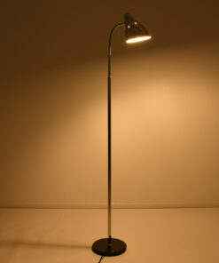 Alternative view of GloboStar® VERSA 00831 Μοντέρνο Επιδαπέδιο Φωτιστικό Μονόφωτο 1 x E27 IP20 Ασημί Μέταλλο με Μαύρο Μάρμαρο - Μ15 x Π15 x Υ155cm