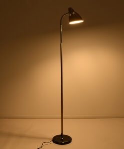 Alternative view of GloboStar® VERSA 00832 Μοντέρνο Επιδαπέδιο Φωτιστικό Μονόφωτο 1 x E27 IP20 Χρυσό & Ασημί Μέταλλο με Μαύρο Μάρμαρο - Μ15 x Π15 x Υ155cm