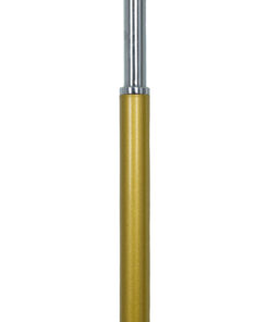 GloboStar® VERSA 00833 Μοντέρνο Επιδαπέδιο Φωτιστικό Μονόφωτο 1 x E27 IP20 Χρυσό & Ασημί Μέταλλο με Μαύρο Μάρμαρο - Μ15 x Π15 x Υ155cm 16 00833 6