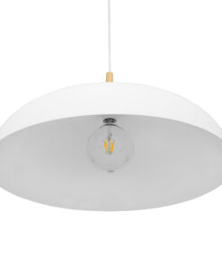 GLOBOSTAR® VALLETE 00837 Μοντέρνο Κρεμαστό Φωτιστικό Οροφής με Ντουί 1 x E27 AC 220-240V IP20 - Λευκό & Μπεζ - Μ60 x Π60 x Υ35cm 9 00837 4