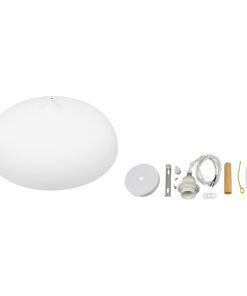 GLOBOSTAR® VALLETE 00837 Μοντέρνο Κρεμαστό Φωτιστικό Οροφής με Ντουί 1 x E27 AC 220-240V IP20 - Λευκό & Μπεζ - Μ60 x Π60 x Υ35cm 11 00837 6