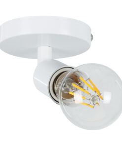 Alternative view of GloboStar® SARA 00842 Μοντέρνο Φωτιστικό Οροφής Σποτ Μονόφωτο 1 x E27 IP20 Λευκό Μέταλλο - Μ10 x Π10 x Υ10.3cm