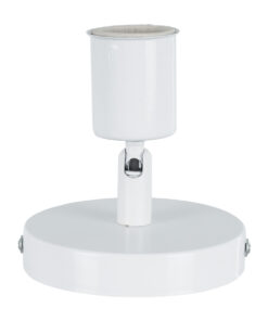 GloboStar® SARA 00842 Μοντέρνο Φωτιστικό Οροφής Σποτ Μονόφωτο 1 x E27 IP20 Λευκό Μέταλλο - Μ10 x Π10 x Υ10.3cm 7 00842 3