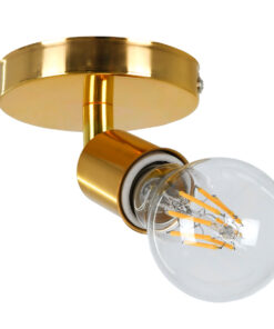 Alternative view of GloboStar® SARA 00845 Μοντέρνο Φωτιστικό Οροφής Σποτ Μονόφωτο 1 x E27 IP20 Χρυσό Μέταλλο - Μ10 x Π10 x Υ10.3cm