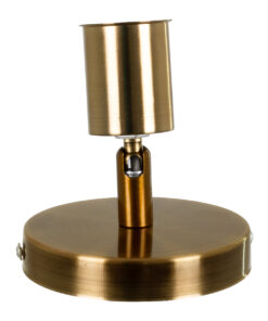 GloboStar® SARA 00846 Μοντέρνο Φωτιστικό Οροφής Σποτ Μονόφωτο 1 x E27 IP20 Μπρούτζινο & Χρυσό Μέταλλο - Μ10 x Π10 x Υ10.3cm 7 00846 3