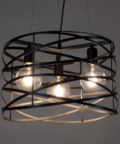 Alternative view of GLOBOSTAR® TOKEN 00855 Μοντέρνο Κρεμαστό Φωτιστικό Οροφής με Ντουί 3 x E27 AC 220-240V IP20 - Μαύρο - Μ43 x Π43 x Υ29cm