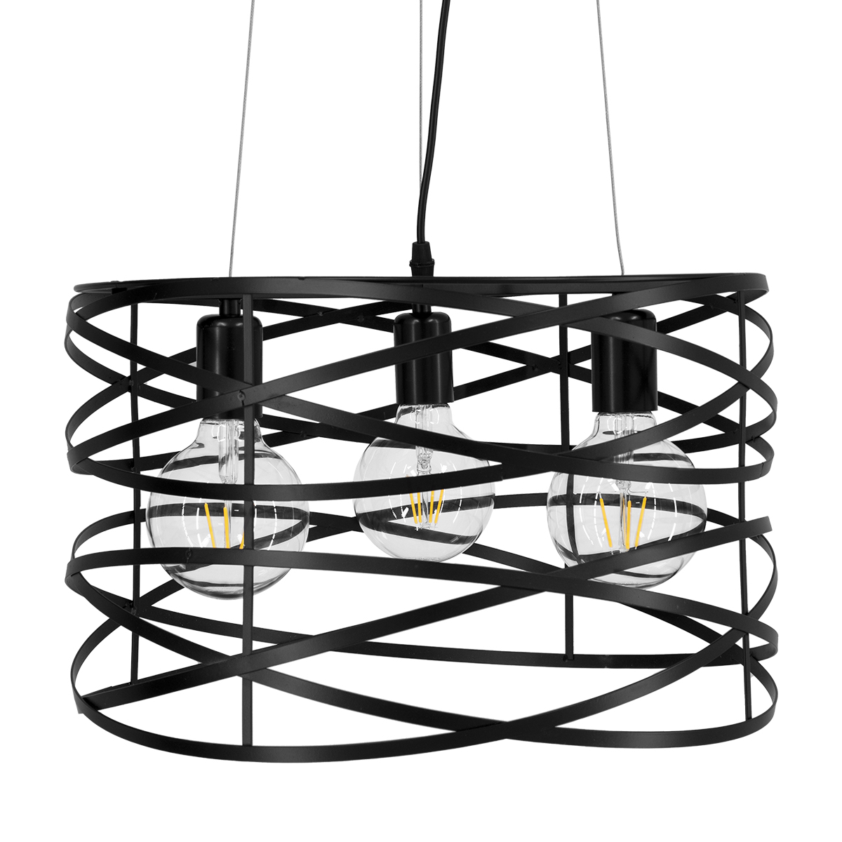 GLOBOSTAR® TOKEN 00855 Μοντέρνο Κρεμαστό Φωτιστικό Οροφής με Ντουί 3 x E27 AC 220-240V IP20 - Μαύρο - Μ43 x Π43 x Υ29cm 6 GLOBOSTAR® TOKEN 00855 Μοντέρνο Κρεμαστό Φωτιστικό Οροφής με Ντουί 3 x E27 AC 220-240V IP20 - Μαύρο - Μ43 x Π43 x Υ29cm - Image 4