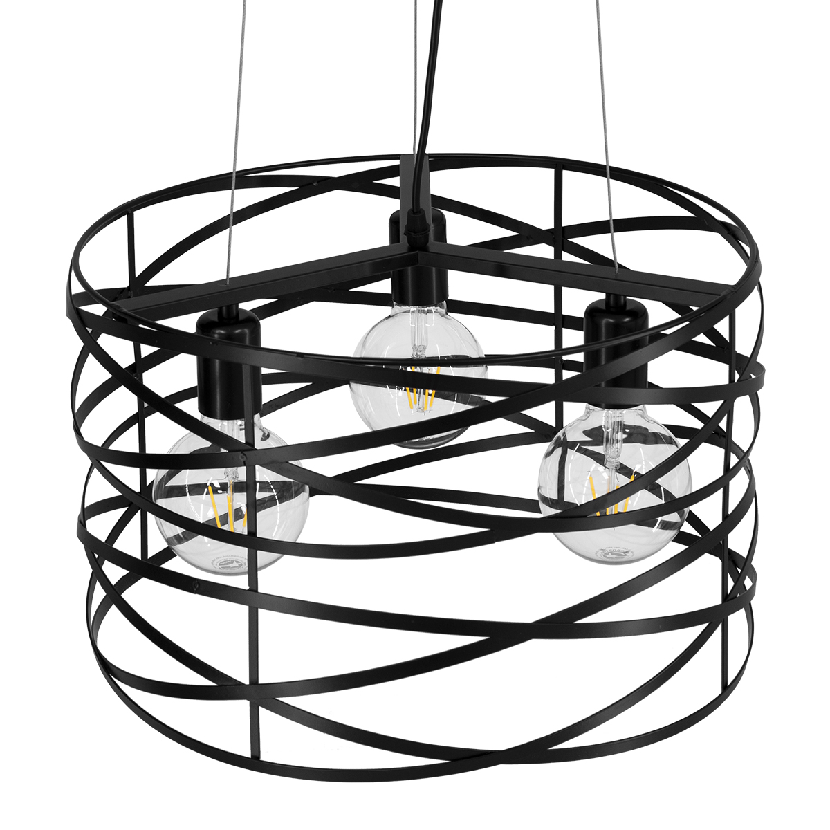 GLOBOSTAR® TOKEN 00855 Μοντέρνο Κρεμαστό Φωτιστικό Οροφής με Ντουί 3 x E27 AC 220-240V IP20 - Μαύρο - Μ43 x Π43 x Υ29cm 8 GLOBOSTAR® TOKEN 00855 Μοντέρνο Κρεμαστό Φωτιστικό Οροφής με Ντουί 3 x E27 AC 220-240V IP20 - Μαύρο - Μ43 x Π43 x Υ29cm - Image 6