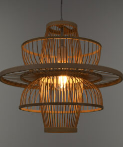 Alternative view of GLOBOSTAR® BALI 00861 Boho Κρεμαστό Φωτιστικό Οροφής με Ντουί 1 x E27 AC 220-240V IP20 - Μπεζ - Μ45 x Π45 x Υ42.5cm