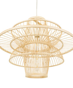 GLOBOSTAR® BALI 00862 Boho Κρεμαστό Φωτιστικό Οροφής με Ντουί 1 x E27 AC 220-240V IP20 - Μπεζ - Μ60 x Π60 x Υ45cm 14 00862 5