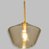 GloboStar® GLOBOSTAR® AMARIS 00870 Μοντέρνο Κρεμαστό Φωτιστικό Οροφής με Ντουί 1 x E27 AC 220-240V IP20 - Μελί & Χρυσό - Μ30 x Π30 x Y22cm