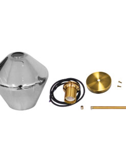 GLOBOSTAR® AMARIS 00872 Μοντέρνο Κρεμαστό Φωτιστικό Οροφής με Ντουί 1 x E27 AC 220-240V IP20 - Μαύρο Φιμέ & Χρυσό - Μ22 x Π22 x Y22cm 13 00872 7