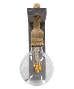 GLOBOSTAR® KENSI 00879 Boho Φωτιστικό Τοίχου - Απλίκα με Ντουί 1 x E27 AC 220-240V IP20 - Καφέ & Μπεζ - Μ7 x Π20 x Υ30cm 11 00879 4