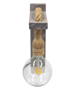 GLOBOSTAR® KENSI 00879 Boho Φωτιστικό Τοίχου - Απλίκα με Ντουί 1 x E27 AC 220-240V IP20 - Καφέ & Μπεζ - Μ7 x Π20 x Υ30cm 12 00879 5