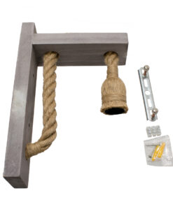 GLOBOSTAR® KENSI 00879 Boho Φωτιστικό Τοίχου - Απλίκα με Ντουί 1 x E27 AC 220-240V IP20 - Καφέ & Μπεζ - Μ7 x Π20 x Υ30cm 13 00879 6