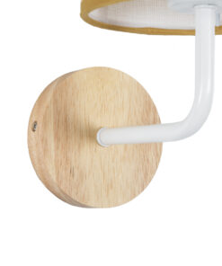 GLOBOSTAR® OASIS 00884 Μοντέρνο Φωτιστικό Τοίχου - Απλίκα με Ντουί 1 x E27 AC 220-240V IP20 - Λευκό & Μπεζ - Μ15 x Π20 x Υ35cm 14 00884 7