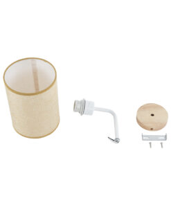 GLOBOSTAR® OASIS 00884 Μοντέρνο Φωτιστικό Τοίχου - Απλίκα με Ντουί 1 x E27 AC 220-240V IP20 - Λευκό & Μπεζ - Μ15 x Π20 x Υ35cm 15 00884 8