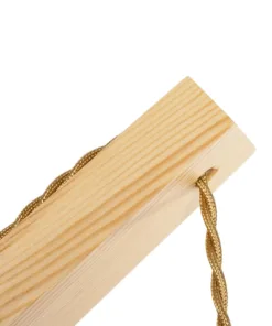 GloboStar® NOVO 00885 Vintage Επιτοίχιο Φωτιστικό Απλίκα Μονόφωτο 1 x E27 IP20 Μπεζ Ξύλο με Μπεζ Σχοινί - Μ7 x Π28 x Υ37cm 13 00885 5