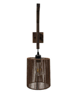 Alternative view of GLOBOSTAR® CASTI 00887 Boho Φωτιστικό Τοίχου - Απλίκα με Ντουί 1 x E27 AC 220-240V IP20 - Καφέ - Μ18 x Π30 x Υ75cm