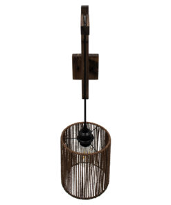 GLOBOSTAR® CASTI 00887 Boho Φωτιστικό Τοίχου - Απλίκα με Ντουί 1 x E27 AC 220-240V IP20 - Καφέ - Μ18 x Π30 x Υ75cm 9 00887 4