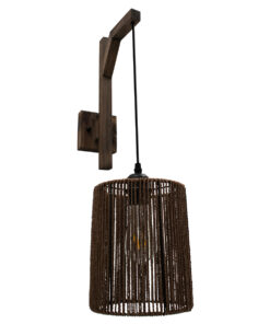 GLOBOSTAR® CASTI 00887 Boho Φωτιστικό Τοίχου - Απλίκα με Ντουί 1 x E27 AC 220-240V IP20 - Καφέ - Μ18 x Π30 x Υ75cm 10 00887 5