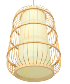 GLOBOSTAR® HIBISCUS 00893 Boho Κρεμαστό Φωτιστικό Οροφής με Ντουί 1 x E27 AC 220-240V IP20 - Μπεζ - Μ25 x Π25 x Υ42cm 11 00893 5