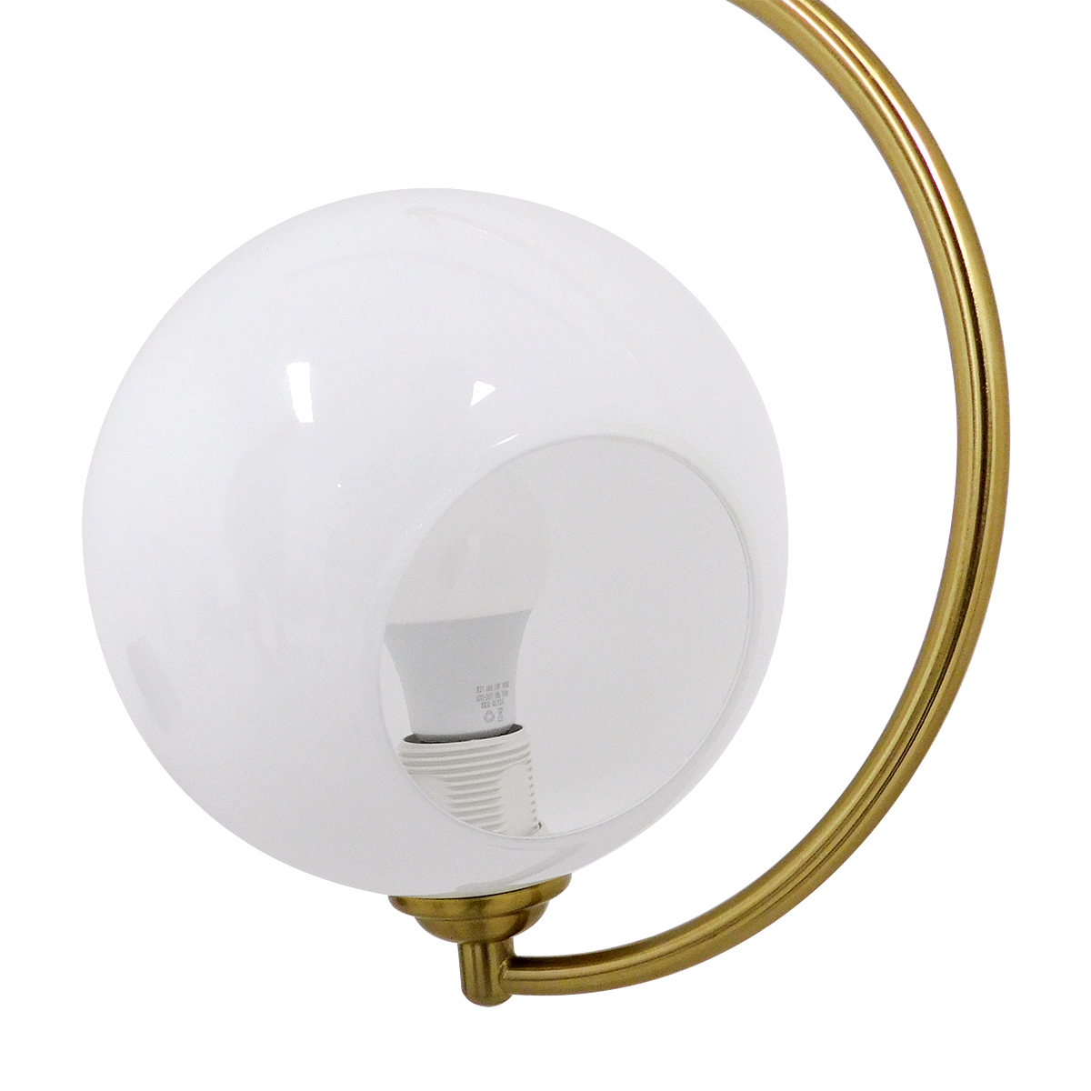 GloboStar® ISLA 00898 Μοντέρνο Φωτιστικό Οροφής Μπάλα Μονόφωτο 1 x E27 IP20 Χρυσό Μέταλλο με Λευκό Γυαλί - Μ20 x Π20 x Υ33cm 8 GloboStar® ISLA 00898 Μοντέρνο Φωτιστικό Οροφής Μπάλα Μονόφωτο 1 x E27 IP20 Χρυσό Μέταλλο με Λευκό Γυαλί - Μ20 x Π20 x Υ33cm - Image 6