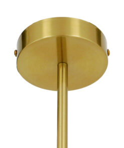 GloboStar® ISLA 00898 Μοντέρνο Φωτιστικό Οροφής Μπάλα Μονόφωτο 1 x E27 IP20 Χρυσό Μέταλλο με Λευκό Γυαλί - Μ20 x Π20 x Υ33cm 16 00898 6