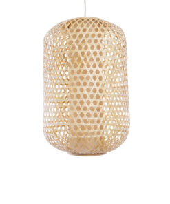 GloboStar® GLOBOSTAR® MAURITIUS 00901 Boho Κρεμαστό Φωτιστικό Οροφής με Ντουί 1 x E27 AC 220-240V IP20 - Μπεζ - Μ40 x Π40 x Υ60cm