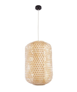 GLOBOSTAR® MAURITIUS 00901 Boho Κρεμαστό Φωτιστικό Οροφής με Ντουί 1 x E27 AC 220-240V IP20 - Μπεζ - Μ40 x Π40 x Υ60cm 13 00901 4