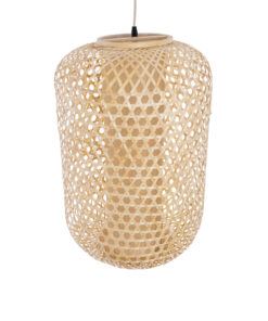 GLOBOSTAR® MAURITIUS 00901 Boho Κρεμαστό Φωτιστικό Οροφής με Ντουί 1 x E27 AC 220-240V IP20 - Μπεζ - Μ40 x Π40 x Υ60cm 15 00901 6