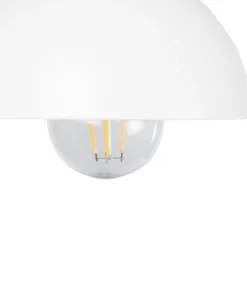 GloboStar® GRANT 00903 Μοντέρνο Επιτοίχιο Φωτιστικό Απλίκα Μονόφωτο 1 x E27 IP20 Λευκό Μέταλλο με Μπεζ Ξύλο - Μ15 x Π23 x Υ22cm 13 00903 5