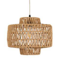 GLOBOSTAR® JENSON 00909 Boho Κρεμαστό Φωτιστικό Οροφής με Ντουί 1 x E27 AC 220-240V IP20 - Μπεζ - Μ33 x Π33 x Υ35cm 16 00909 5