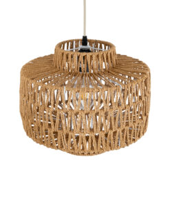 GLOBOSTAR® JENSON 00909 Boho Κρεμαστό Φωτιστικό Οροφής με Ντουί 1 x E27 AC 220-240V IP20 - Μπεζ - Μ33 x Π33 x Υ35cm 18 00909 7